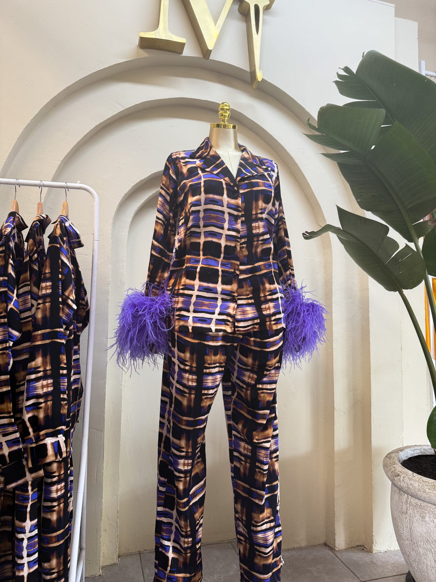 Silky Ostrich feather Pyjamas