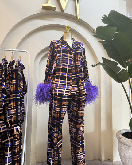 Silky Ostrich feather Pyjamas