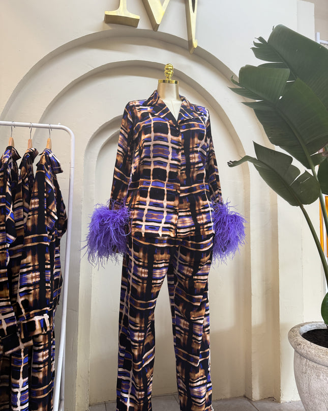 Silky Ostrich feather Pyjamas